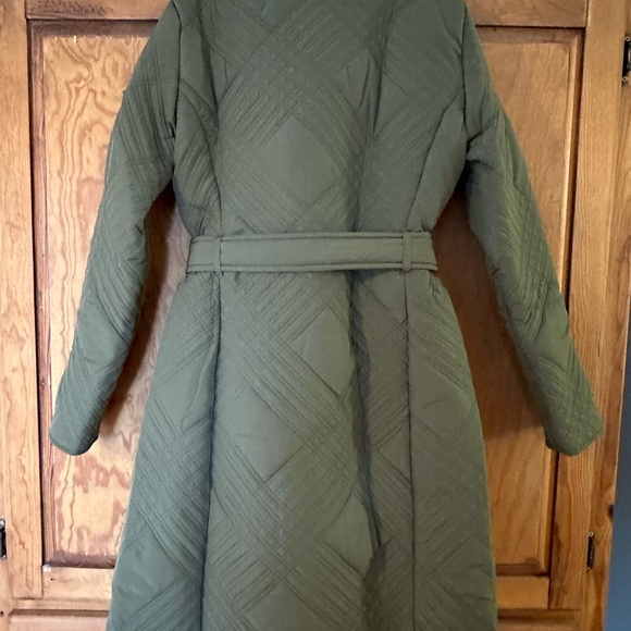 Ted Baker NWT Khaki Padded Midi Wrap Coat - Picture 10 of 14